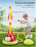 3 In 1 Musical Jump, Ring Toss Game, Stomps &Rocket Launcher for Kids
