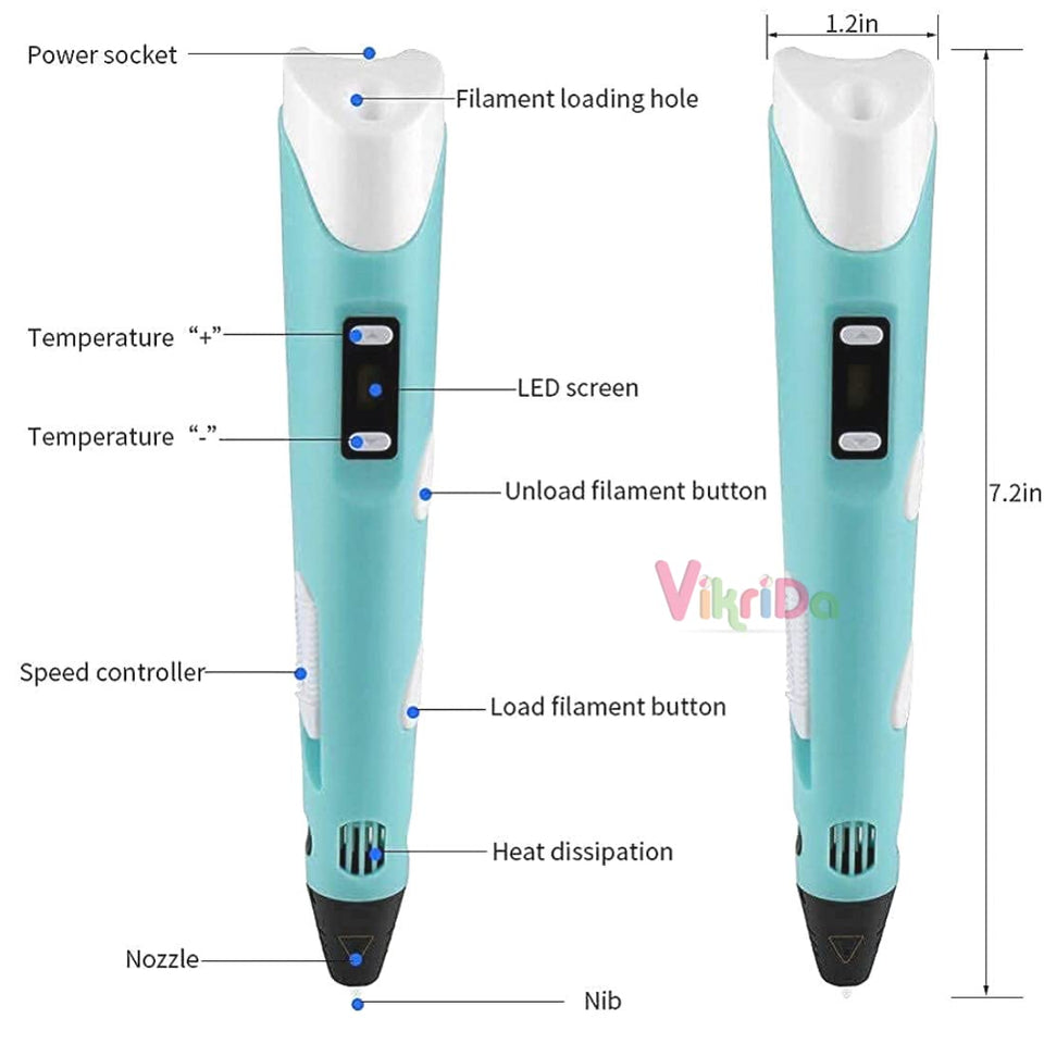 3D Drawing Pen  - Enhance Art and Imagination Skills — Random Color