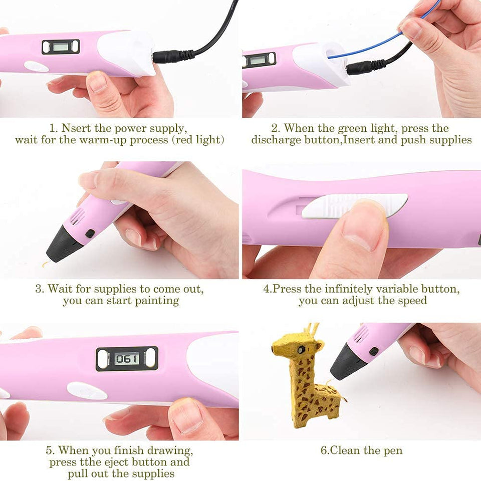 3D Drawing Pen  - Enhance Art and Imagination Skills — Random Color
