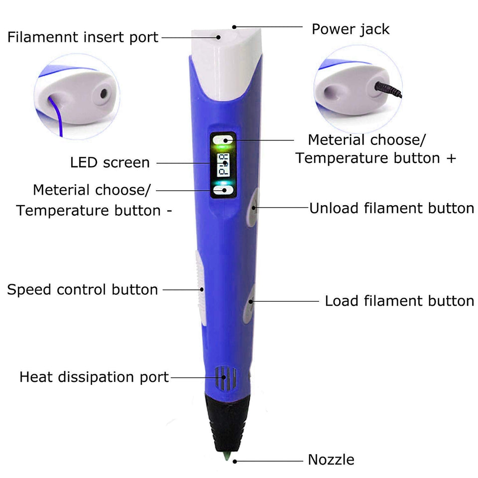 3D Drawing Pen  - Enhance Art and Imagination Skills — Random Color