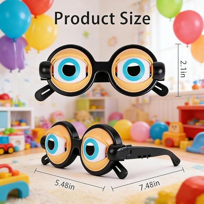Crazy Eye Glasses with Blinking Googly Eyes