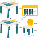 5-in-1 Building Blocks Table Set – Includes 1 Chair & 180+ Blocks Set