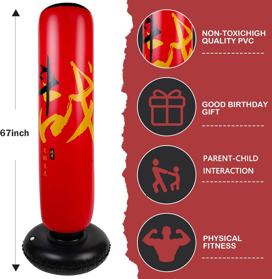 Inflatable Boxing Punching Bag — Random Color