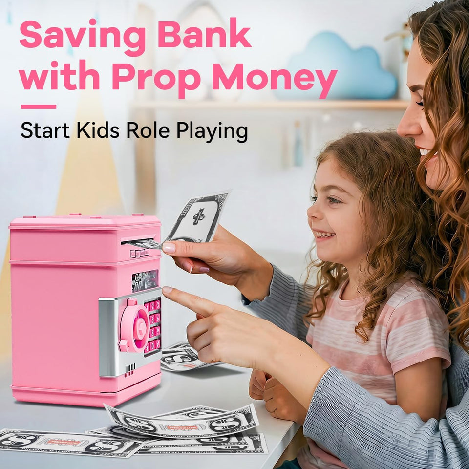 Electronic ATM Money Piggy Bank for Girls & Boys — Random Color