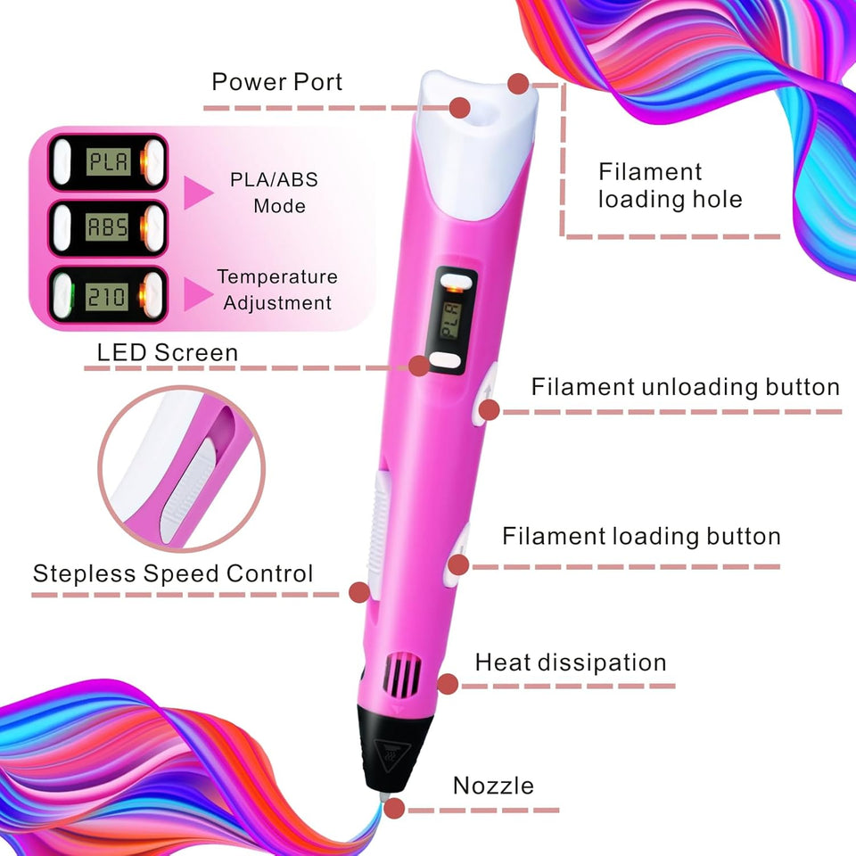 3D Drawing Pen  - Enhance Art and Imagination Skills — Random Color
