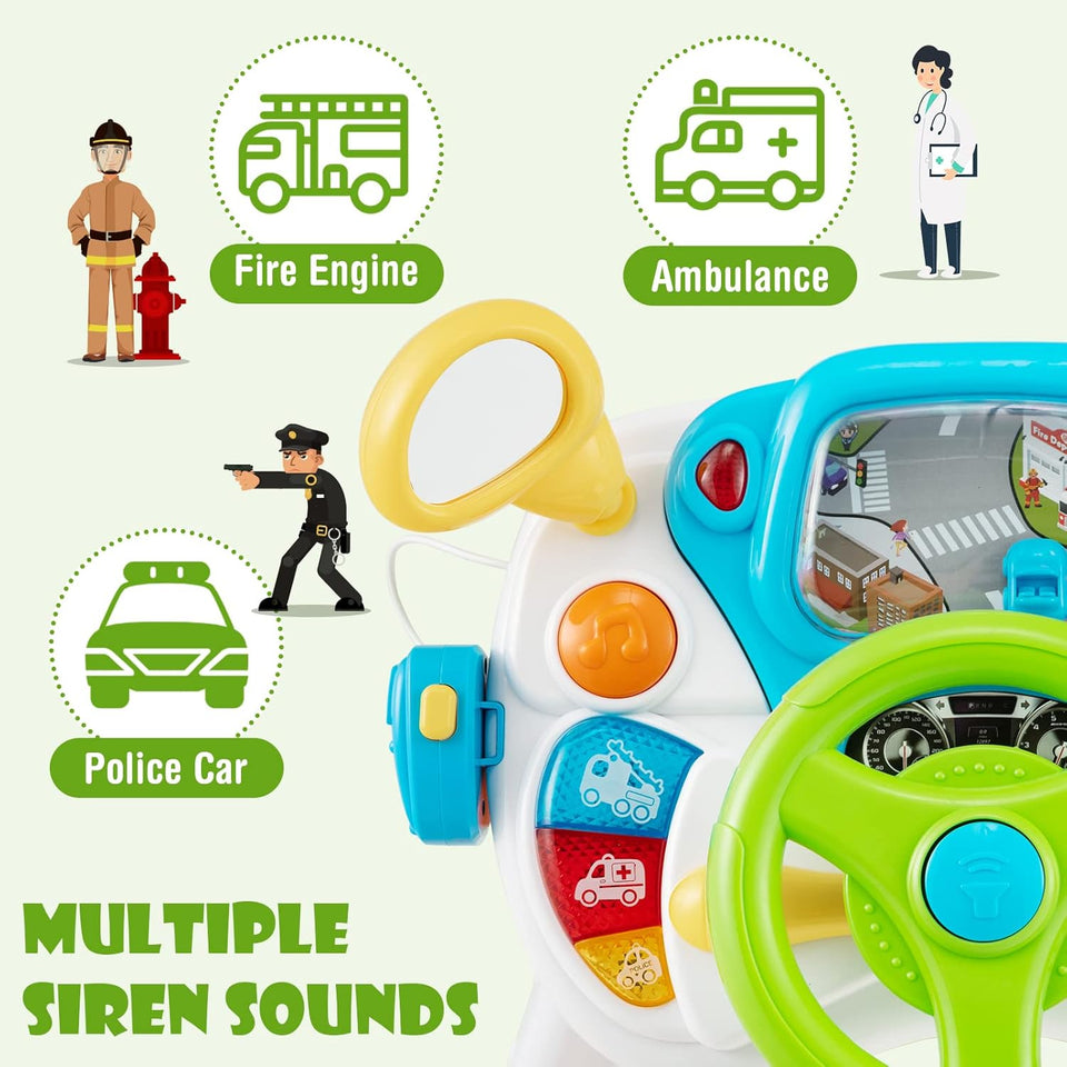 Big Driving Simulator Steering Wheel Playset (8+ Learning Activities)