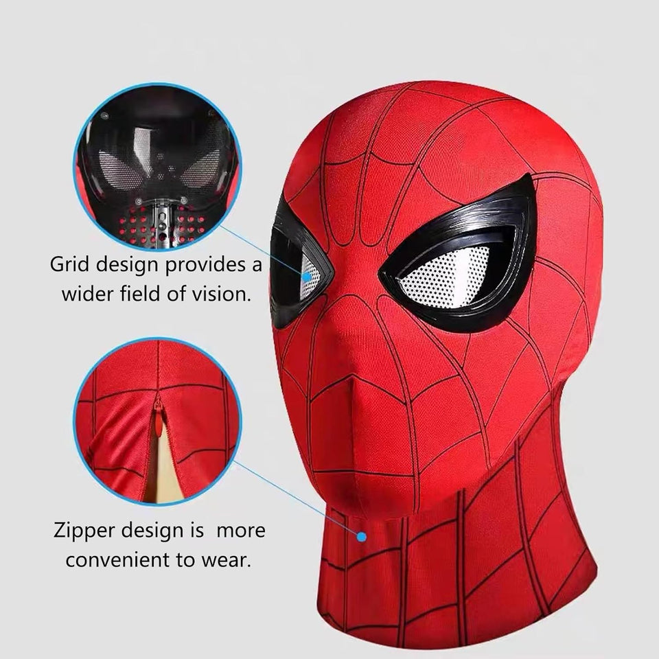 Realistic Spiderman Mask With Blinking Eyes + LED lights