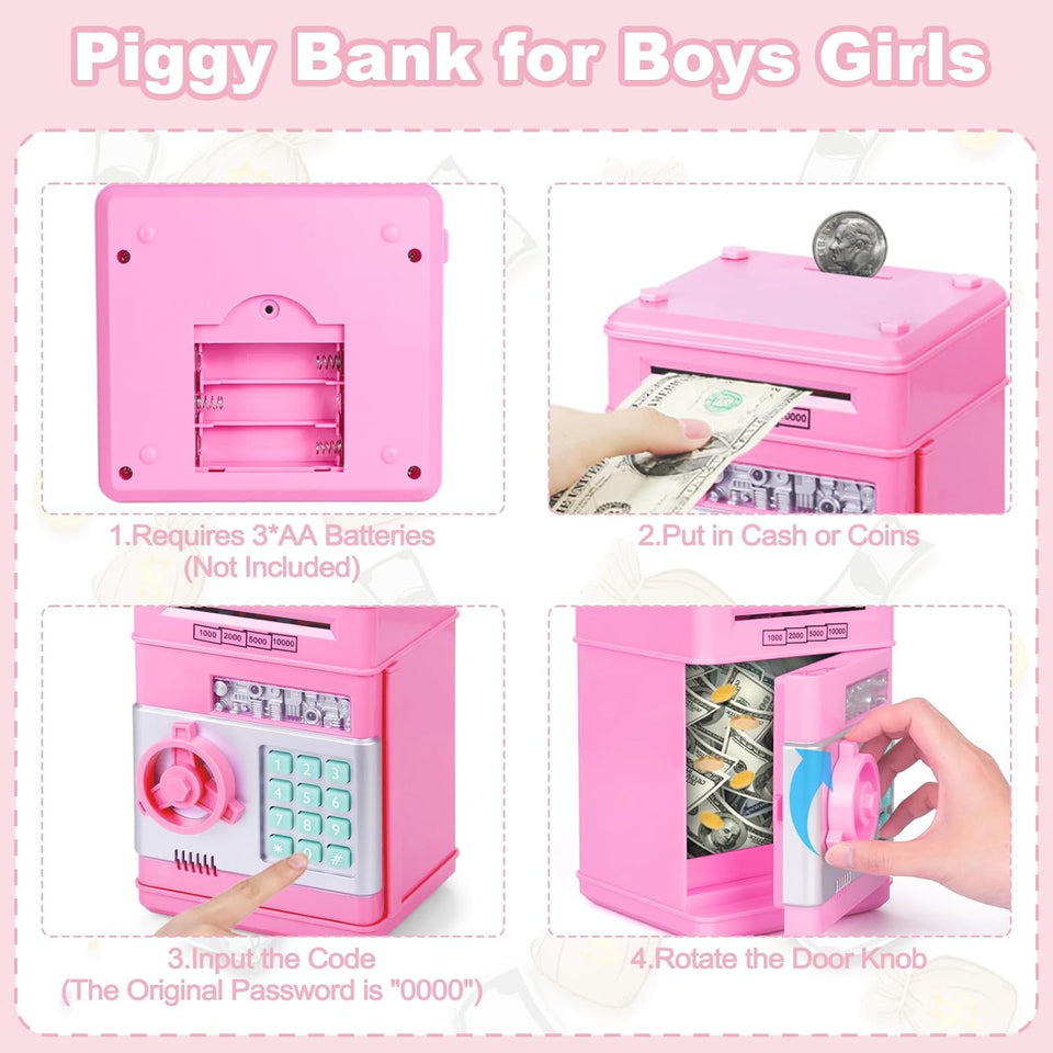 Electronic ATM Money Piggy Bank for Girls & Boys — Random Color