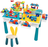 5-in-1 Building Blocks Table Set – Includes 1 Chair & 180+ Blocks Set