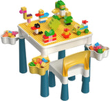 5-in-1 Building Blocks Table Set – Includes 1 Chair & 180+ Blocks Set
