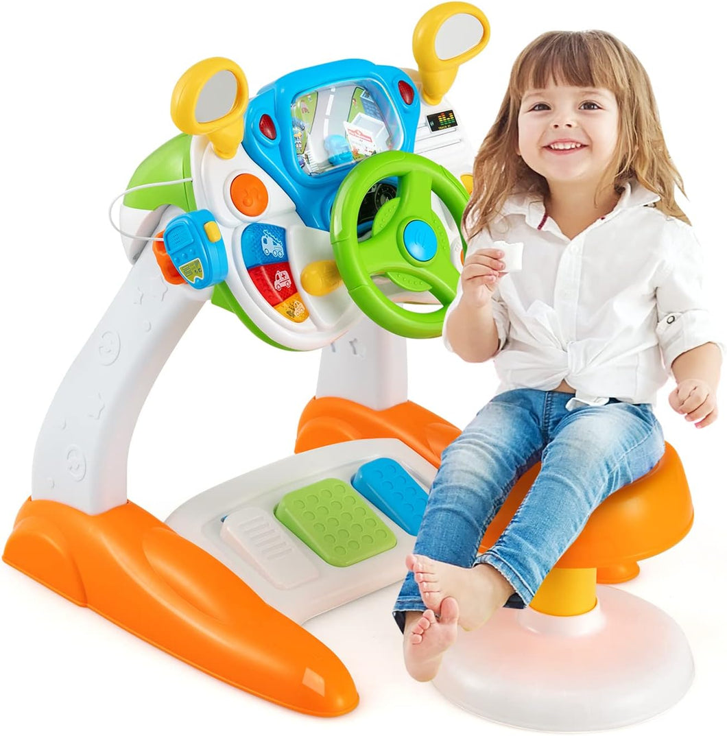 Big Driving Simulator Steering Wheel Playset (8+ Learning Activities)