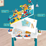 5-in-1 Building Blocks Table Set – Includes 1 Chair & 180+ Blocks Set