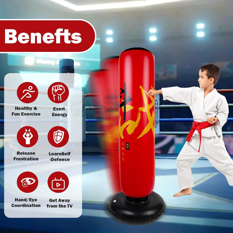Inflatable Boxing Punching Bag — Random Color
