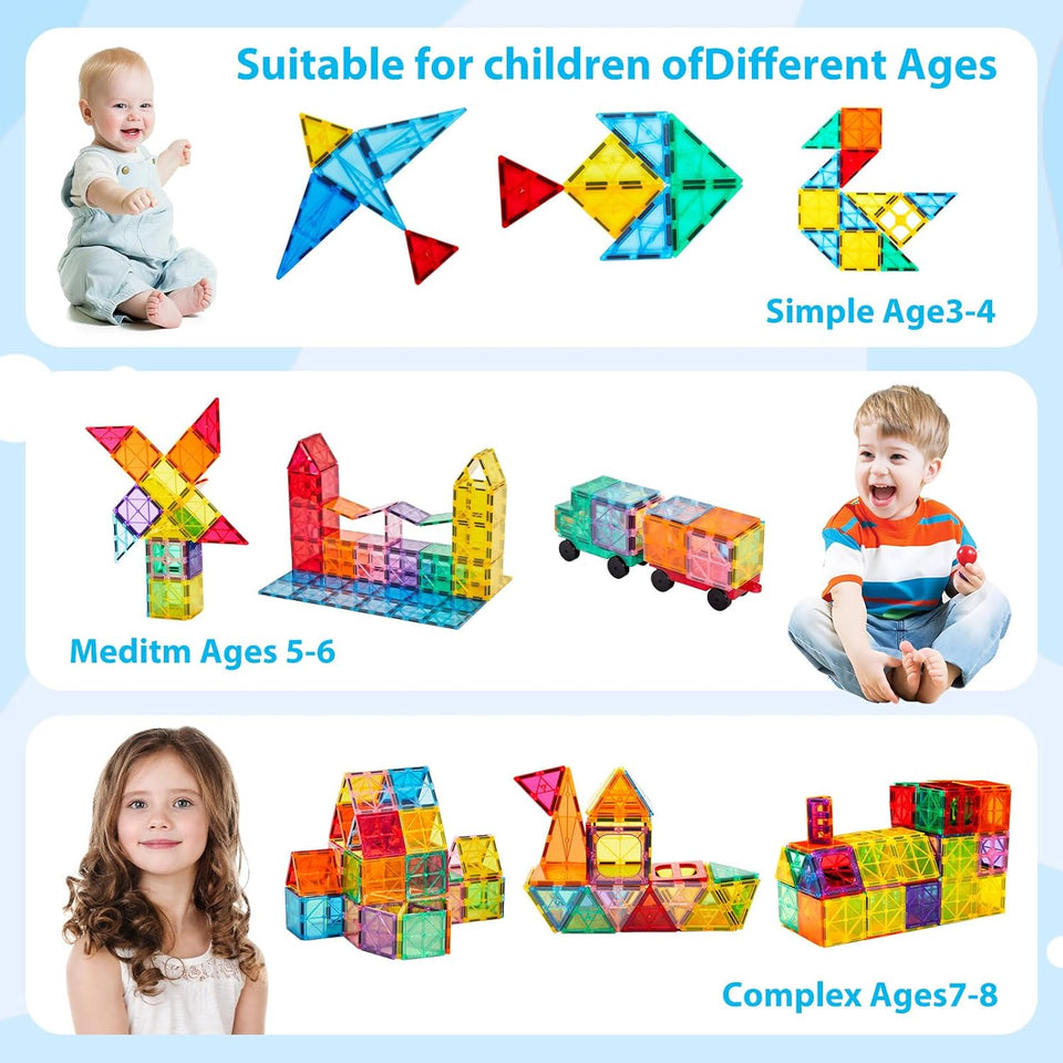 Magnetic Tiles STEM Building Toys Set (100PCS)