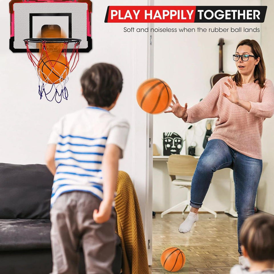 Indoor Basketball Hoops Backboard (Goals Counter) + Balls