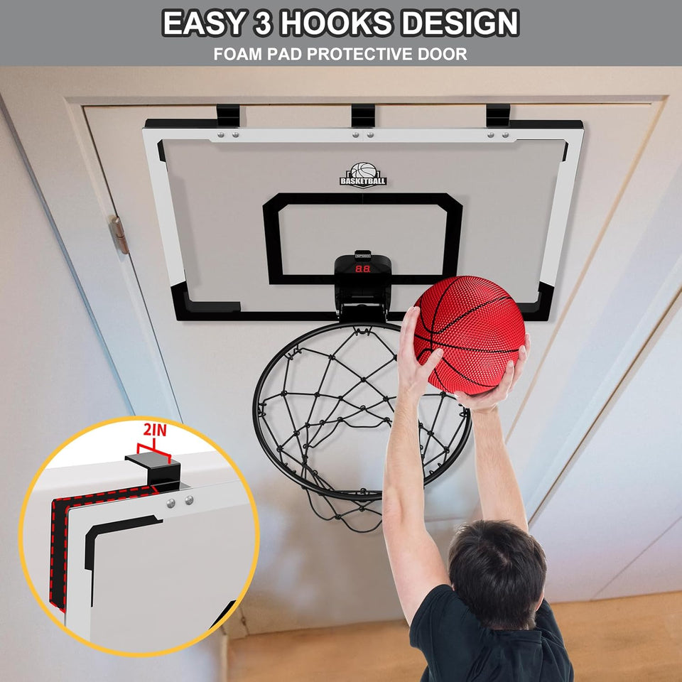 Indoor Basketball Hoops Backboard (Goals Counter) + Balls