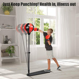 Kids Boxing Trainer Stand + Gloves and Pump (Height-Adjustable)