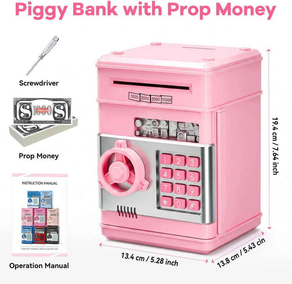 Electronic ATM Money Piggy Bank for Girls & Boys — Random Color