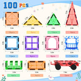 Magnetic Tiles STEM Building Toys Set (100PCS)