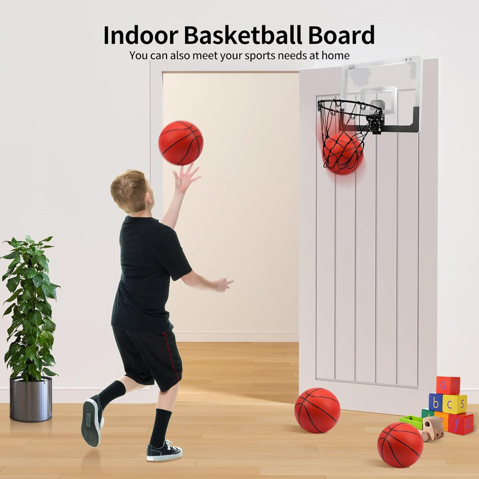 Indoor Basketball Hoops Backboard (Goals Counter) + Balls