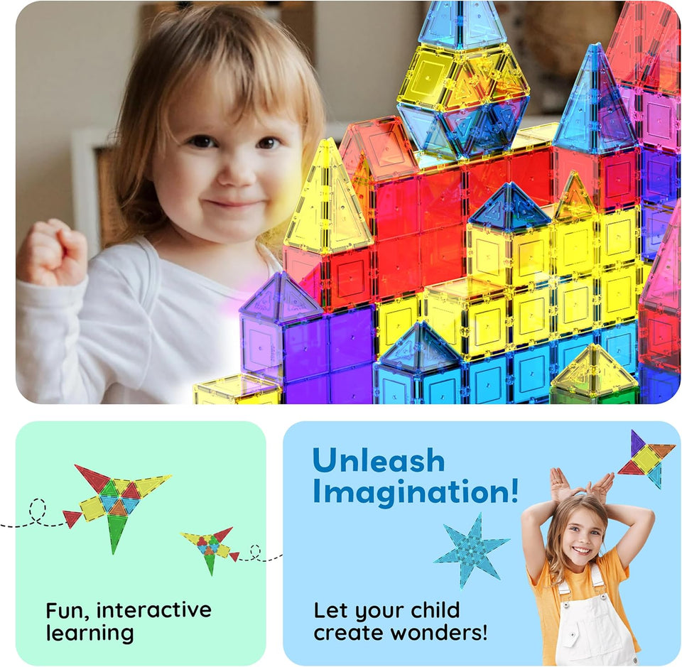 Magnetic Tiles STEM Building Toys Set (100PCS)