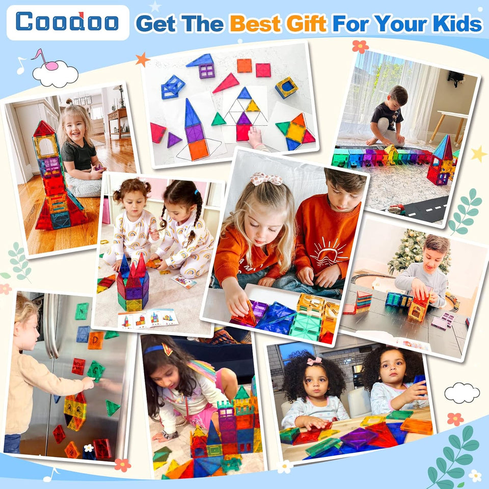 Magnetic Tiles STEM Building Toys Set (100PCS)