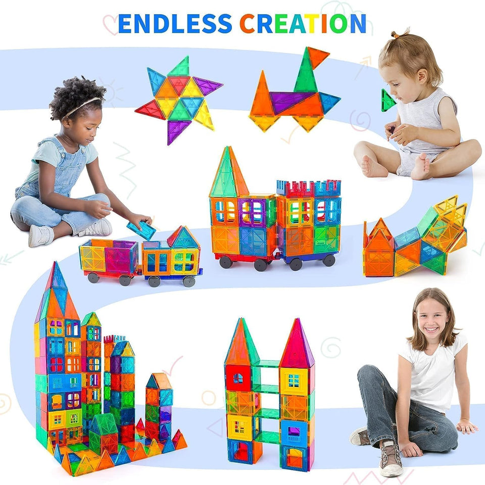 Magnetic Tiles STEM Building Toys Set (100PCS)