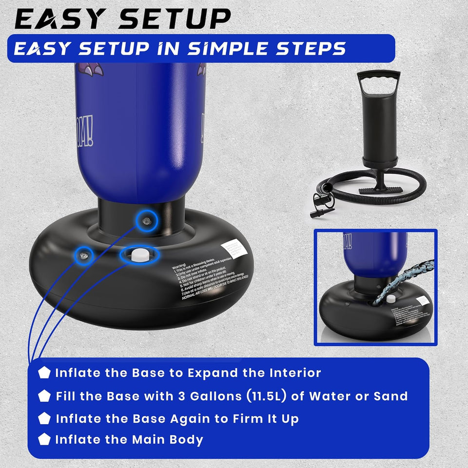 Inflatable Boxing Punching Bag — Random Color
