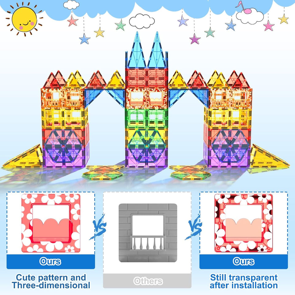 Magnetic Tiles STEM Building Toys Set (100PCS)