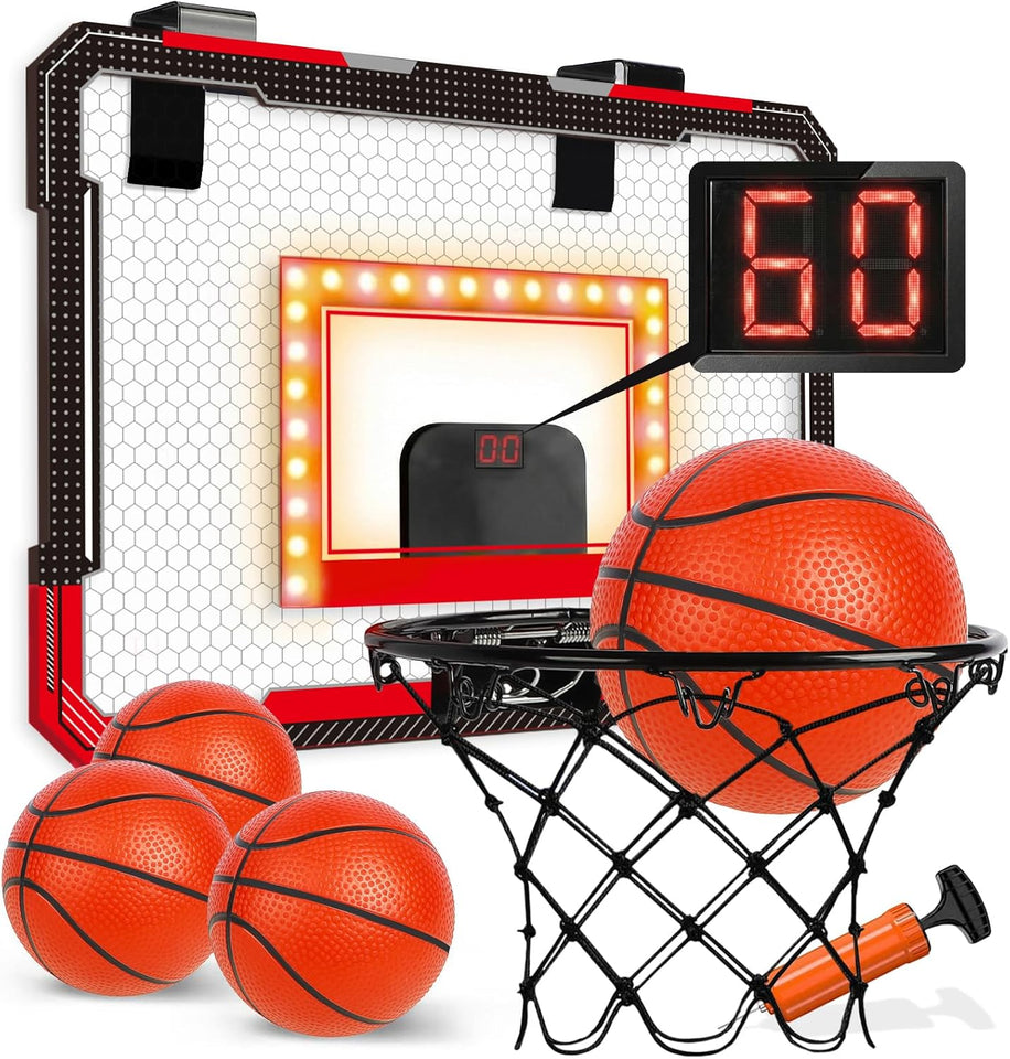 Indoor Basketball Hoops Backboard (Goals Counter) + Balls