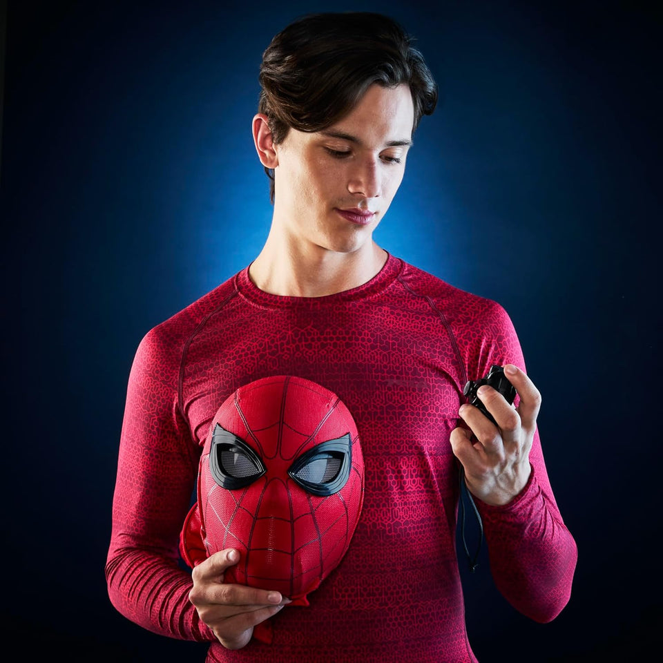 Realistic Spiderman Mask With Blinking Eyes + LED lights
