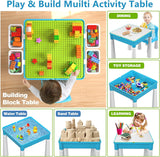 5-in-1 Building Blocks Table Set – Includes 1 Chair & 180+ Blocks Set