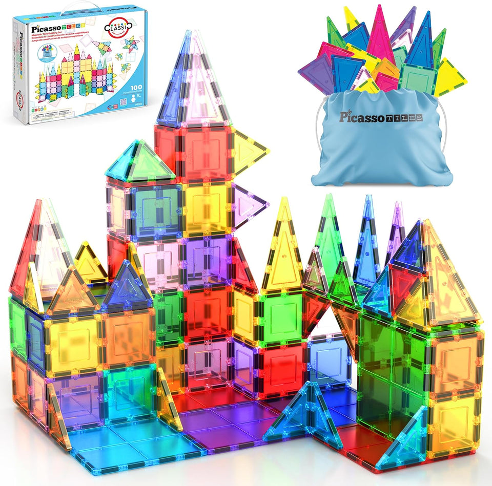 Magnetic Tiles STEM Building Toys Set (100PCS)