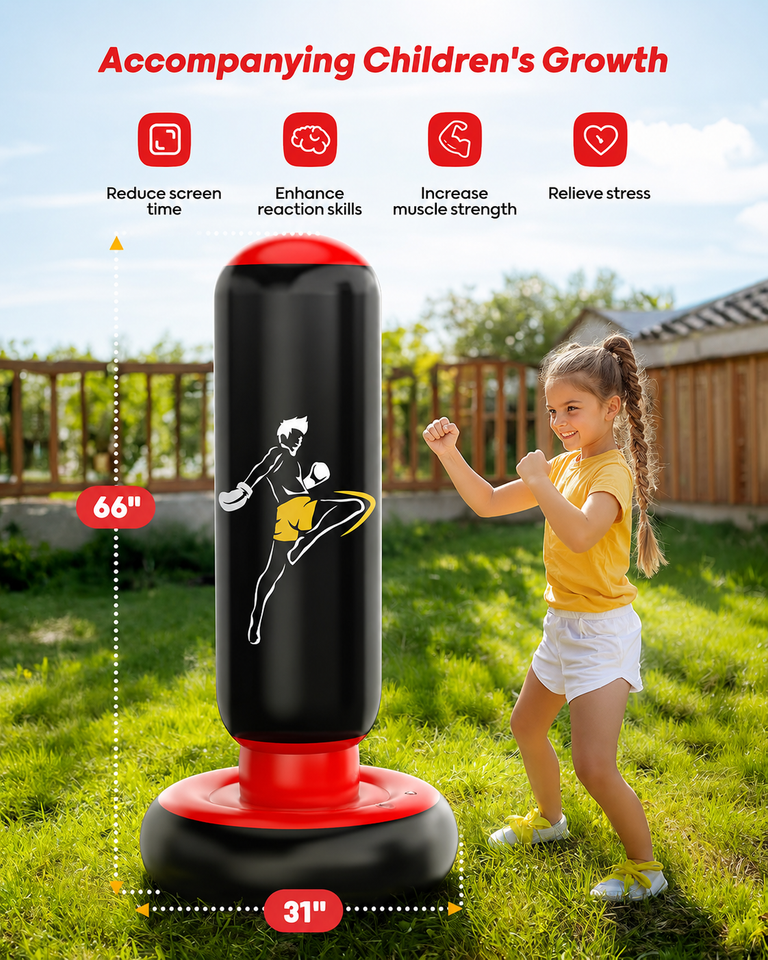 Inflatable Boxing Punching Bag — Random Color