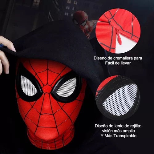 Realistic Spiderman Mask With Blinking Eyes + LED lights
