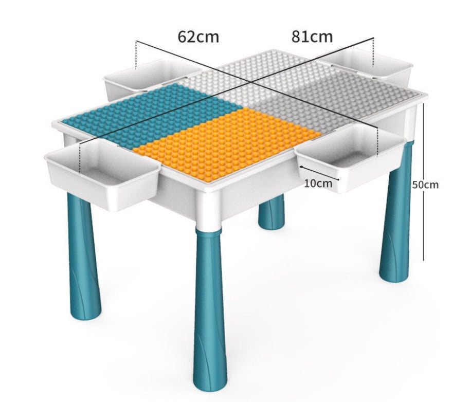 5-in-1 Building Blocks Table Set + 1 Chair & 500+ Blocks Set