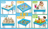 5-in-1 Building Blocks Table Set – Includes 1 Chair & 180+ Blocks Set