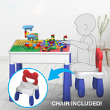 5-in-1 Building Blocks Table Set – Includes 1 Chair & 180+ Blocks Set
