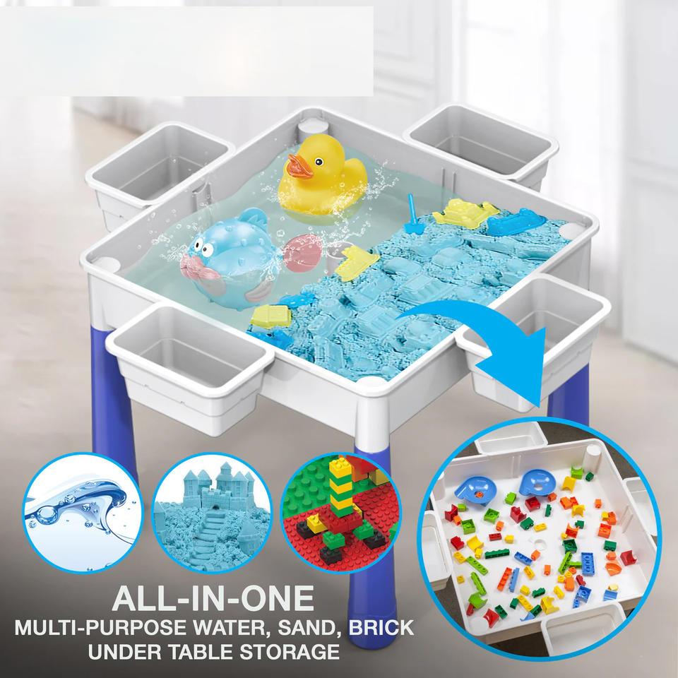 5-in-1 Building Blocks Table Set – Includes 1 Chair & 180+ Blocks Set