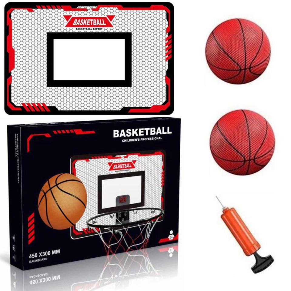 Indoor Basketball Hoops Backboard (Goals Counter) + Balls